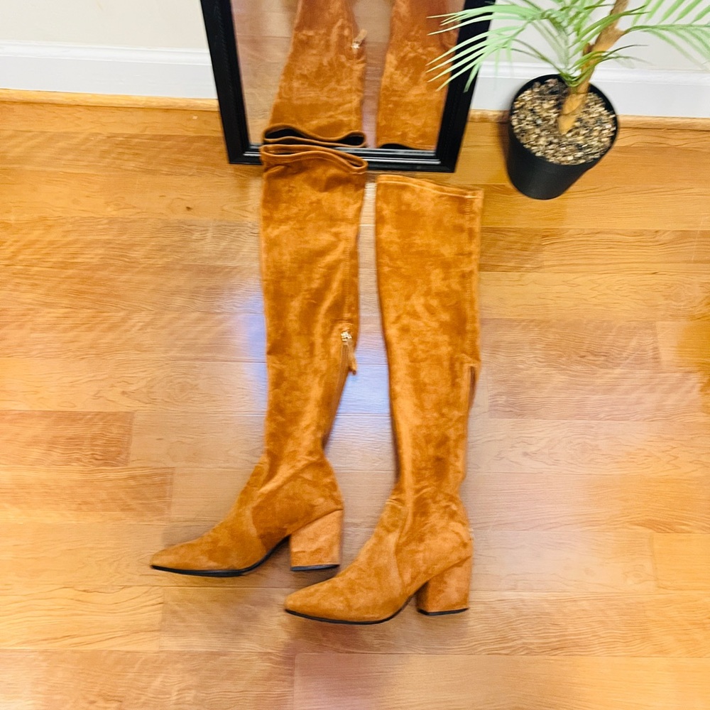 🚫SOLD🚫 Italian Suede Leather Over The Knee Boots - Picture 9 of 12